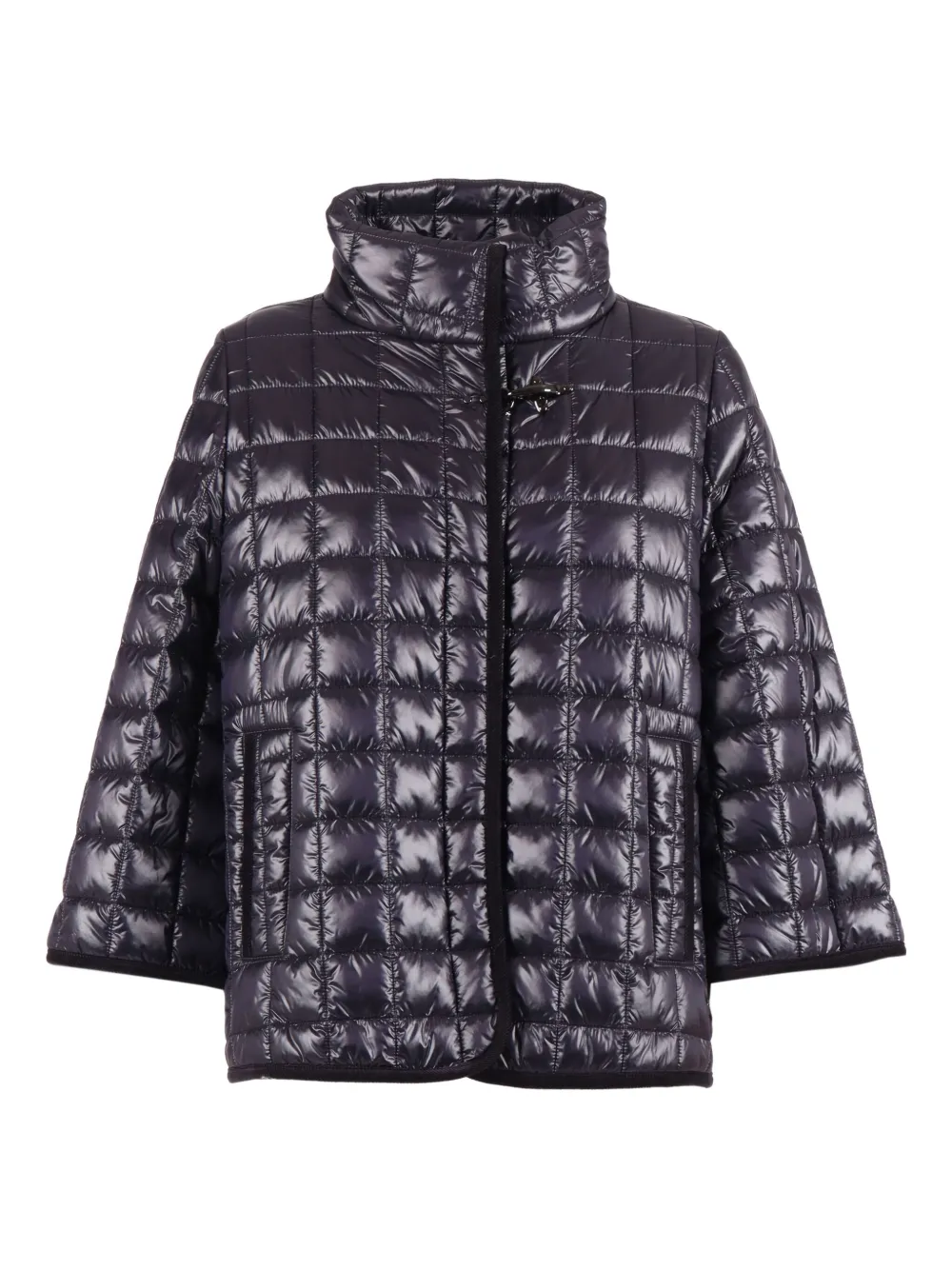 Fay Quilted Cape With Padded Texture In Black
