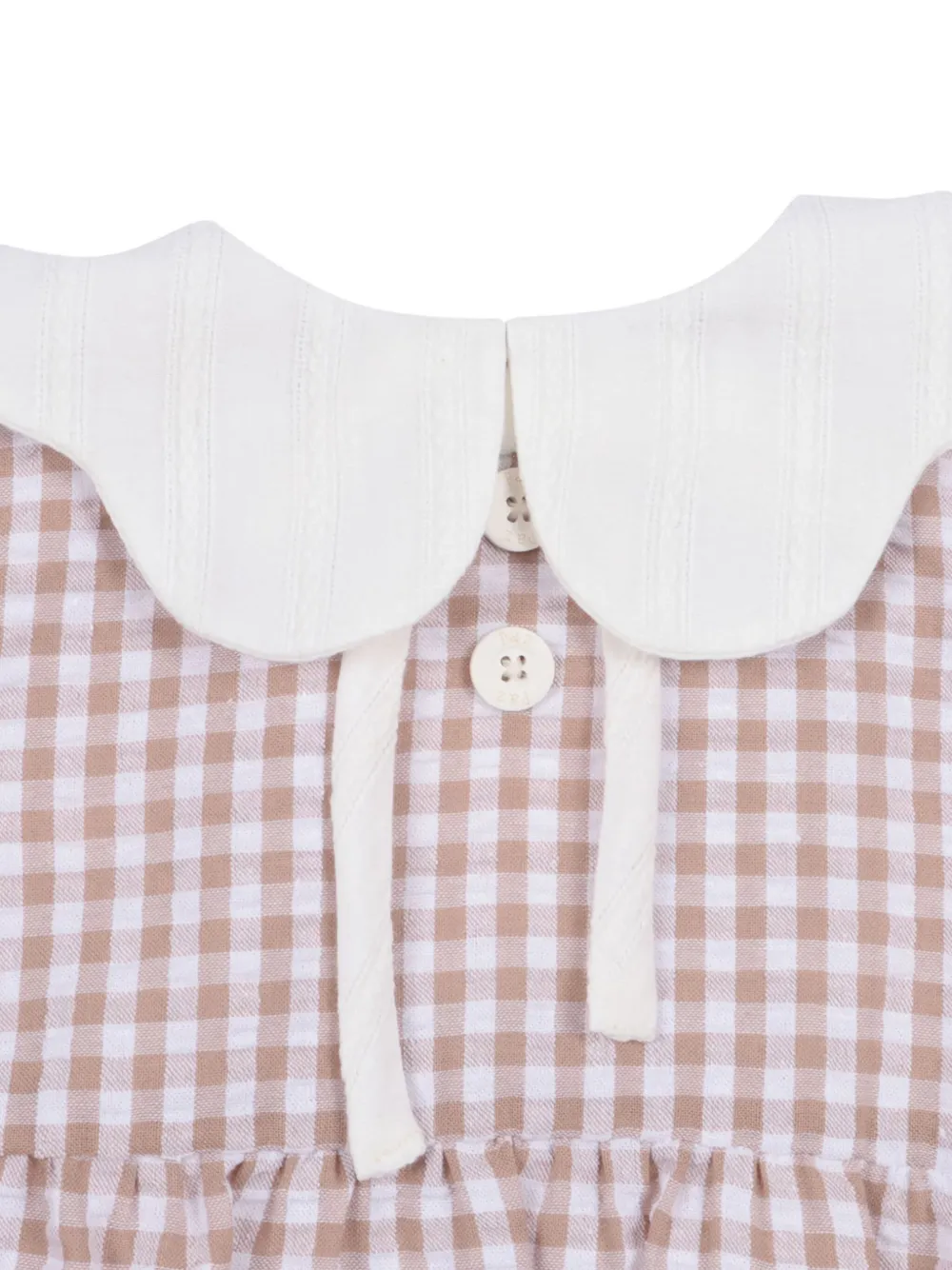Paz Rodriguez Setitas romper met gingham ruit Bruin