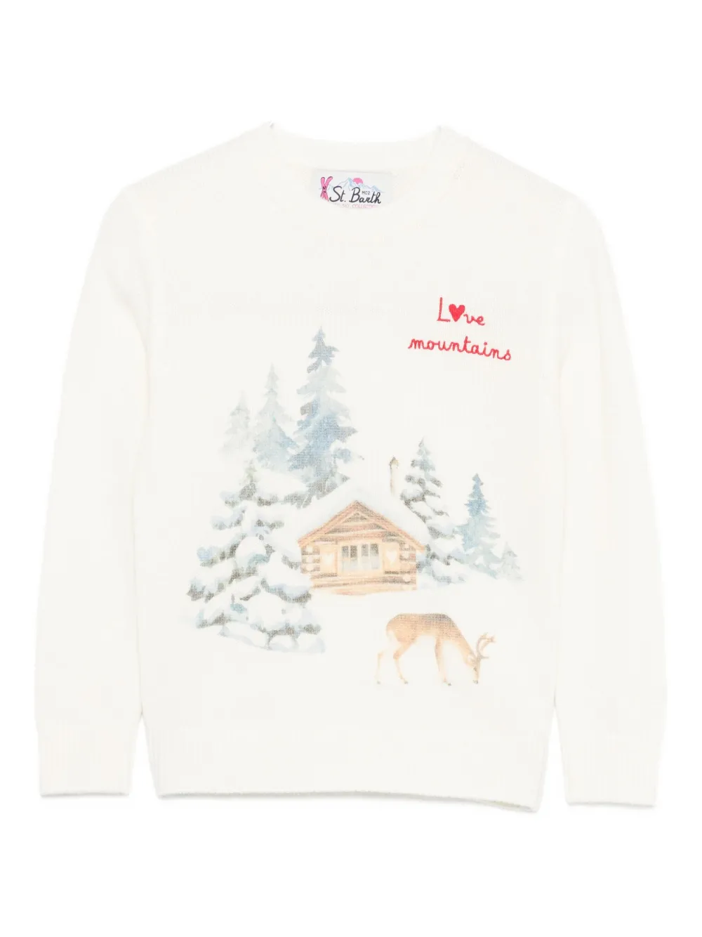 MC2 Saint Barth Kids graphic-print sweater | Neutrals | Image 1