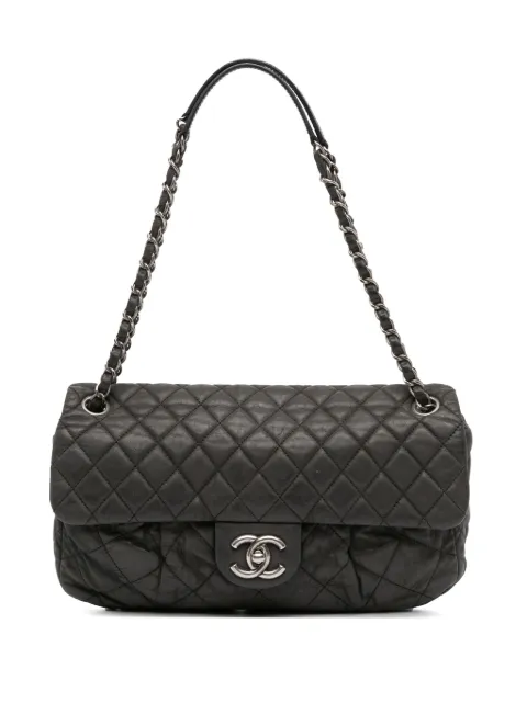 CHANEL Pre-Owned 2010-2011 Large Iridescent Quilted Calfskin Coco Pleats Flap shoulder bag