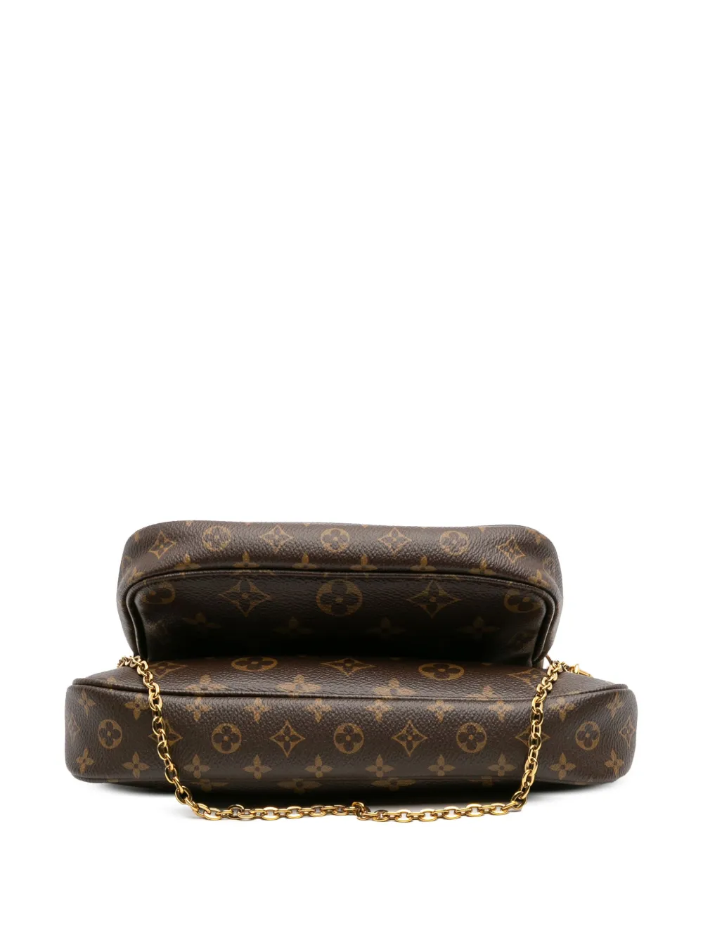 Pre-owned Louis Vuitton 2020 Monogram Multi Pochette Accessoires Satchel In Brown