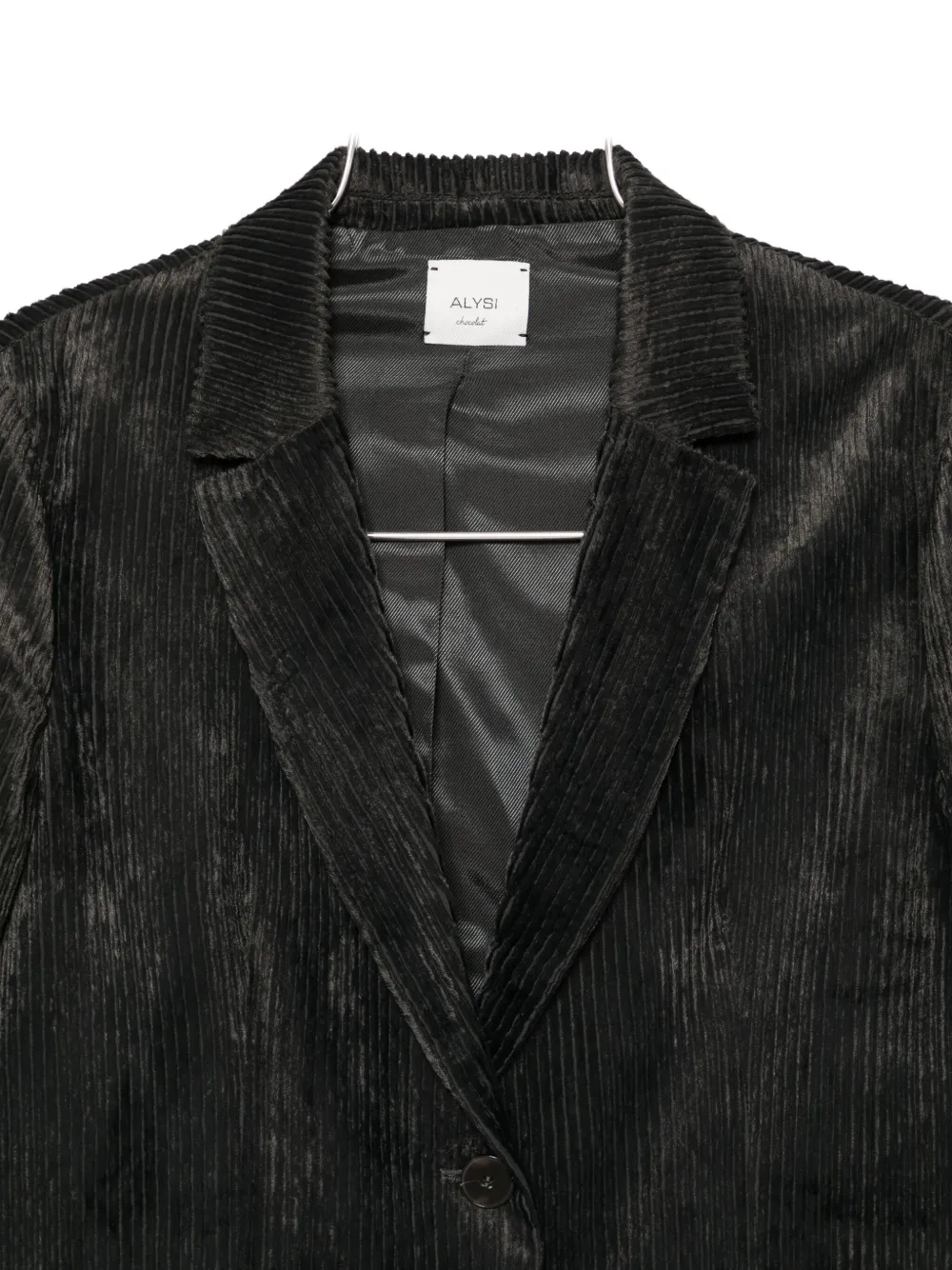 Alysi Velvet Single-breasted Jacket In Black