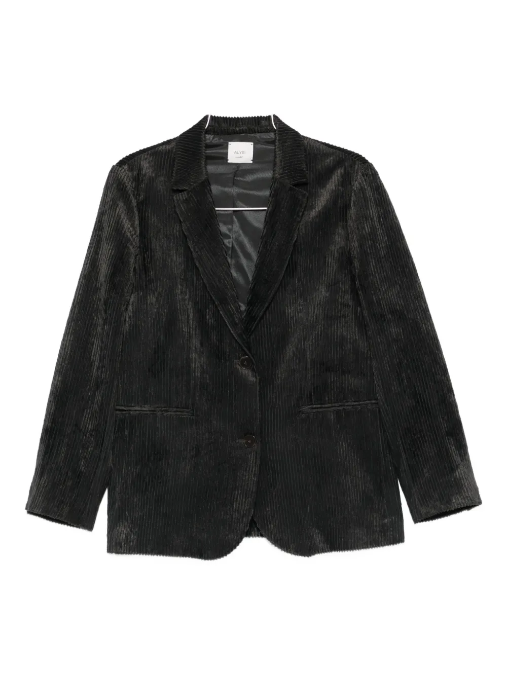 Alysi Velvet Single-breasted Jacket In Black