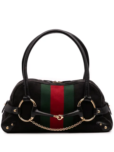 Gucci Pre-Owned 2000-2015 GG Canvas Horsebit Web Chain Bowler Bag shoulder bag