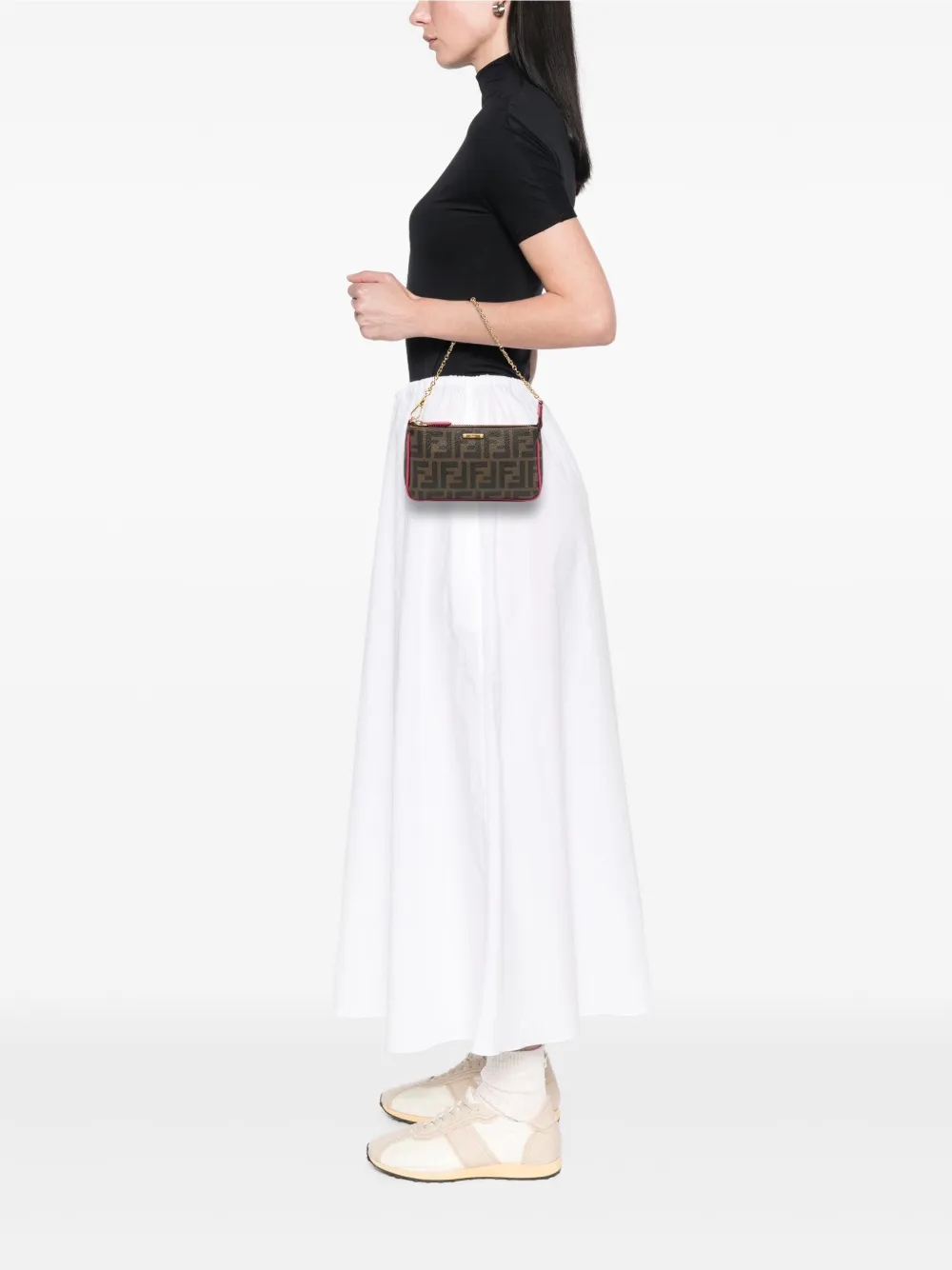 Fendi Pre-Owned 2010-2025 Zucca Spalmati Chain Pochette shoulder bag | Pre-Owned | Image 2