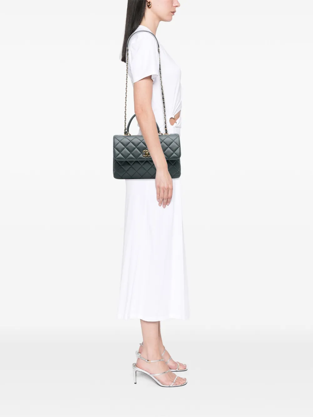 CHANEL Pre-Owned 2018-2019 Medium Lambskin Trendy CC Top Handle Bag satchel | Pre-Owned | Image 2