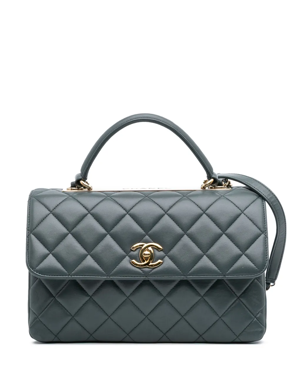 CHANEL Pre-Owned 2018-2019 Medium Lambskin Trendy CC Top Handle Bag CHANEL Pre-Owned 2018-2019 Medium Lambskin Trendy CC Top Handle Bag