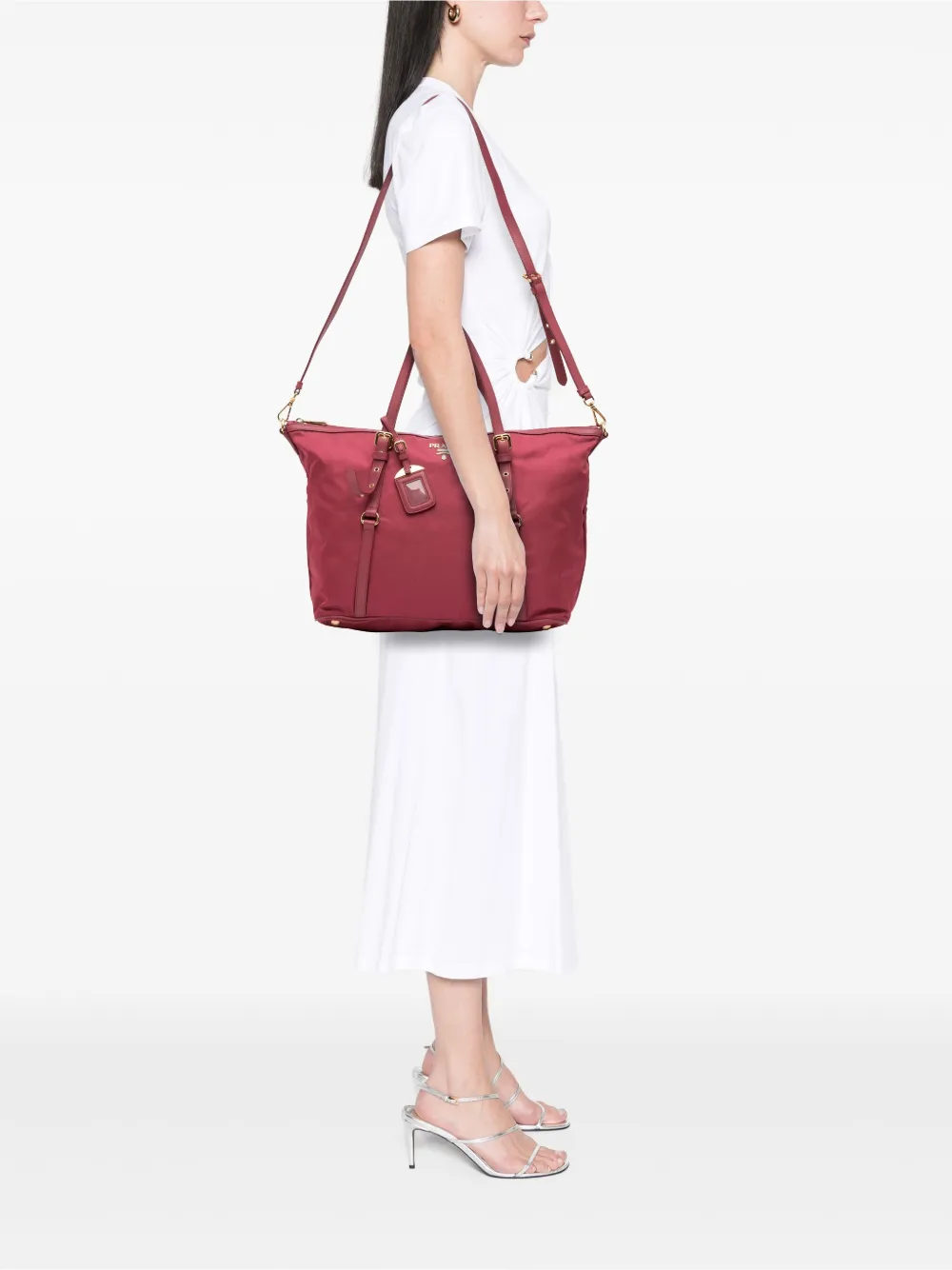 Prada Pre-Owned 2000-2025 Saffiano Trimmed Tessuto satchel | Pre-Owned | Image 2
