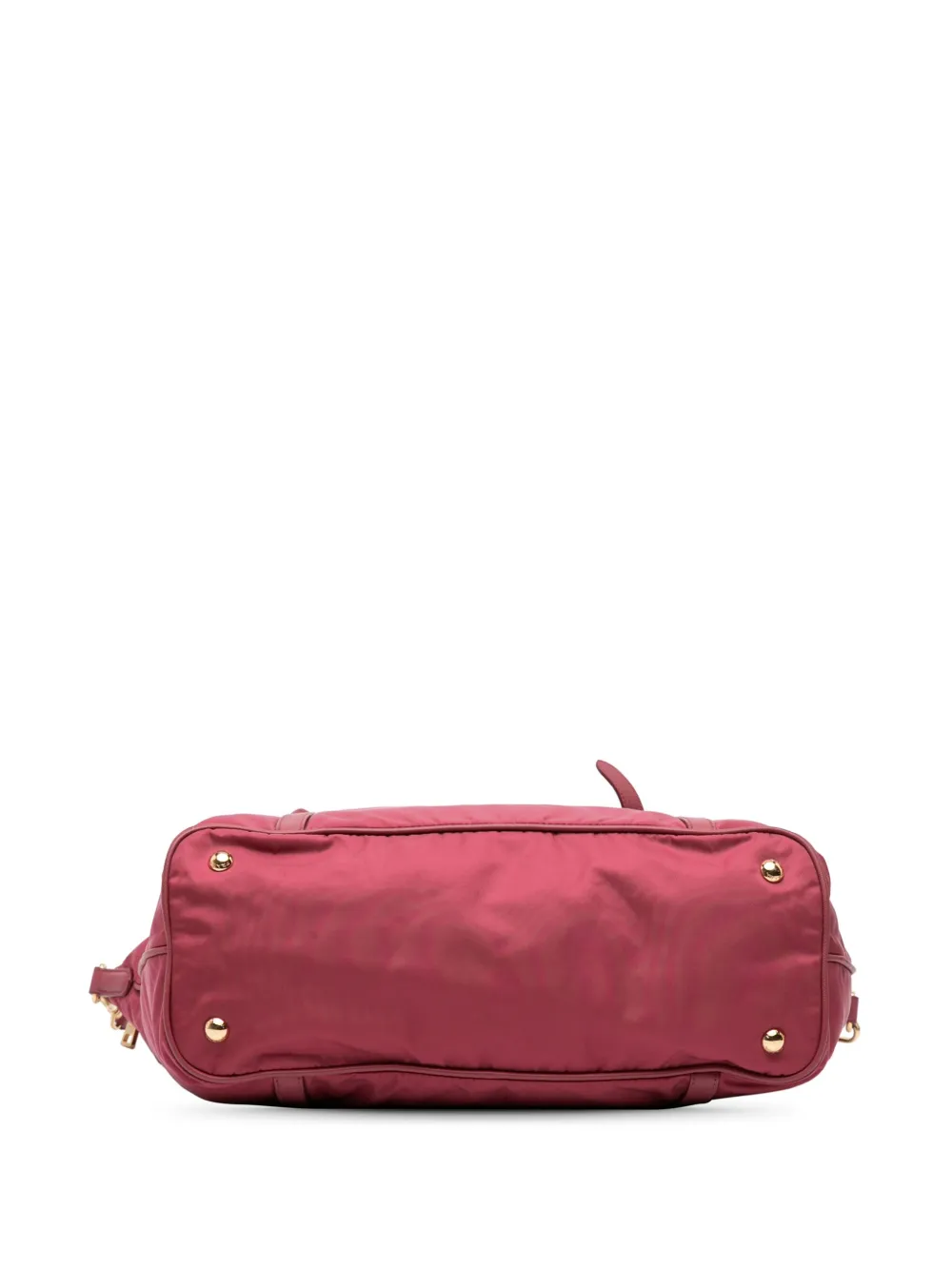 Pre-owned Prada 2000-2025 Saffiano Trimmed Tessuto Satchel In Pink