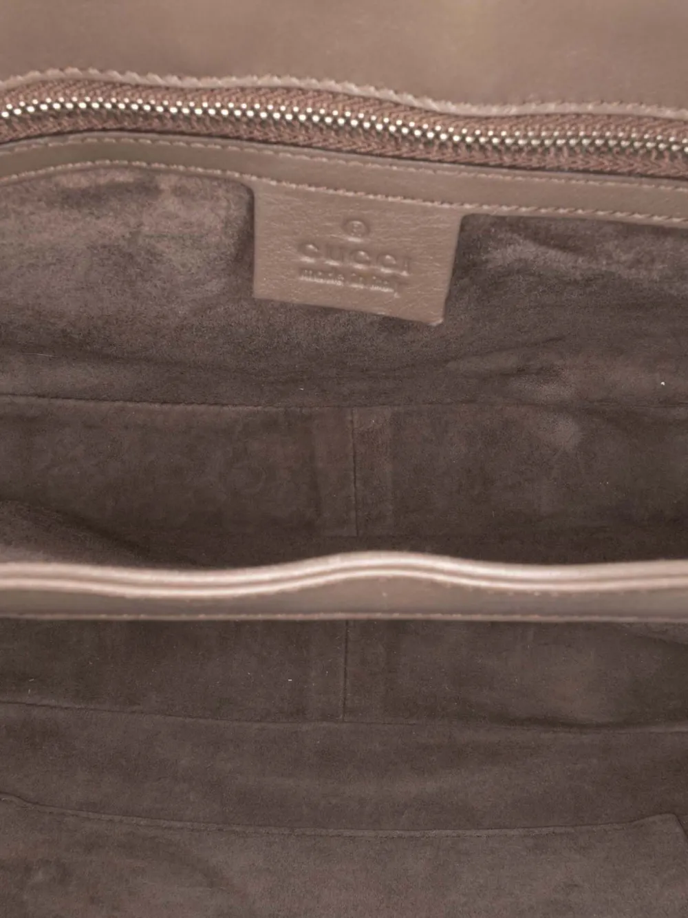 Pre-owned Gucci 2016-2025 Medium Smooth Calfskin Bamboo Lady Lock Handbag In Brown