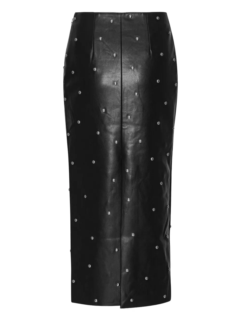 Rotate Birger Christensen Studded Midi Pencil Skirt In Black