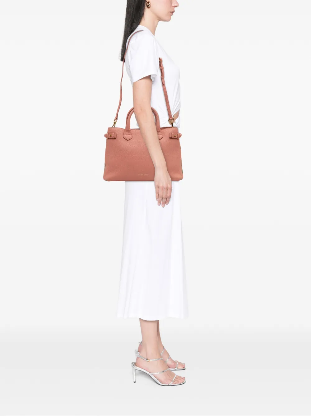 Burberry Pre-Owned 2000-2017 Medium Leather and House Check Banner satchel | Pre-Owned | Image 2