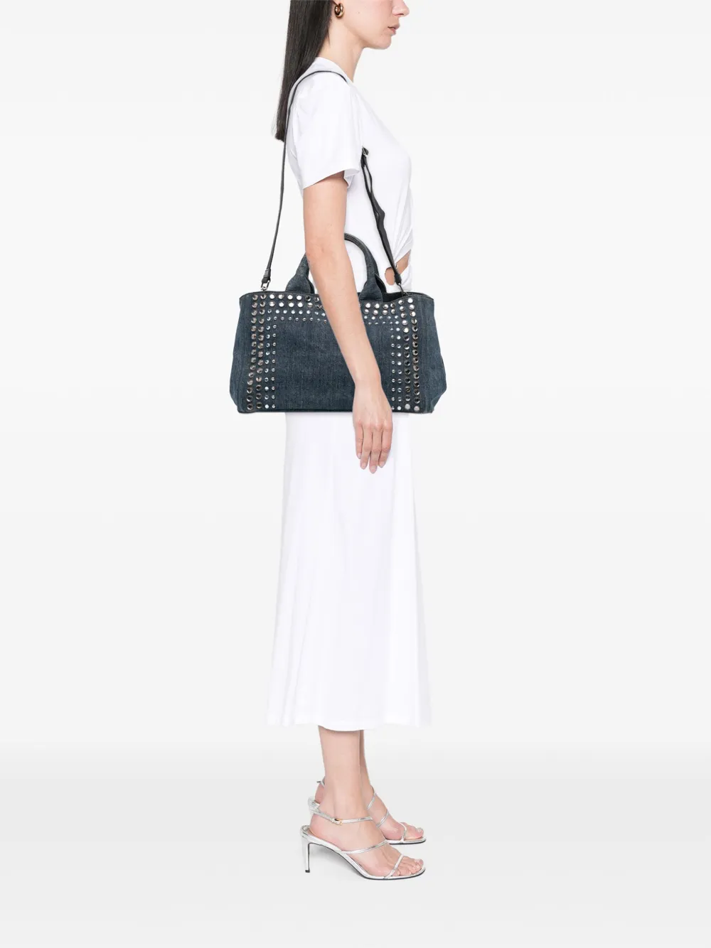 Prada Pre-Owned 2013-2025 Denim Canapa Bijoux satchel | Pre-Owned | Image 2