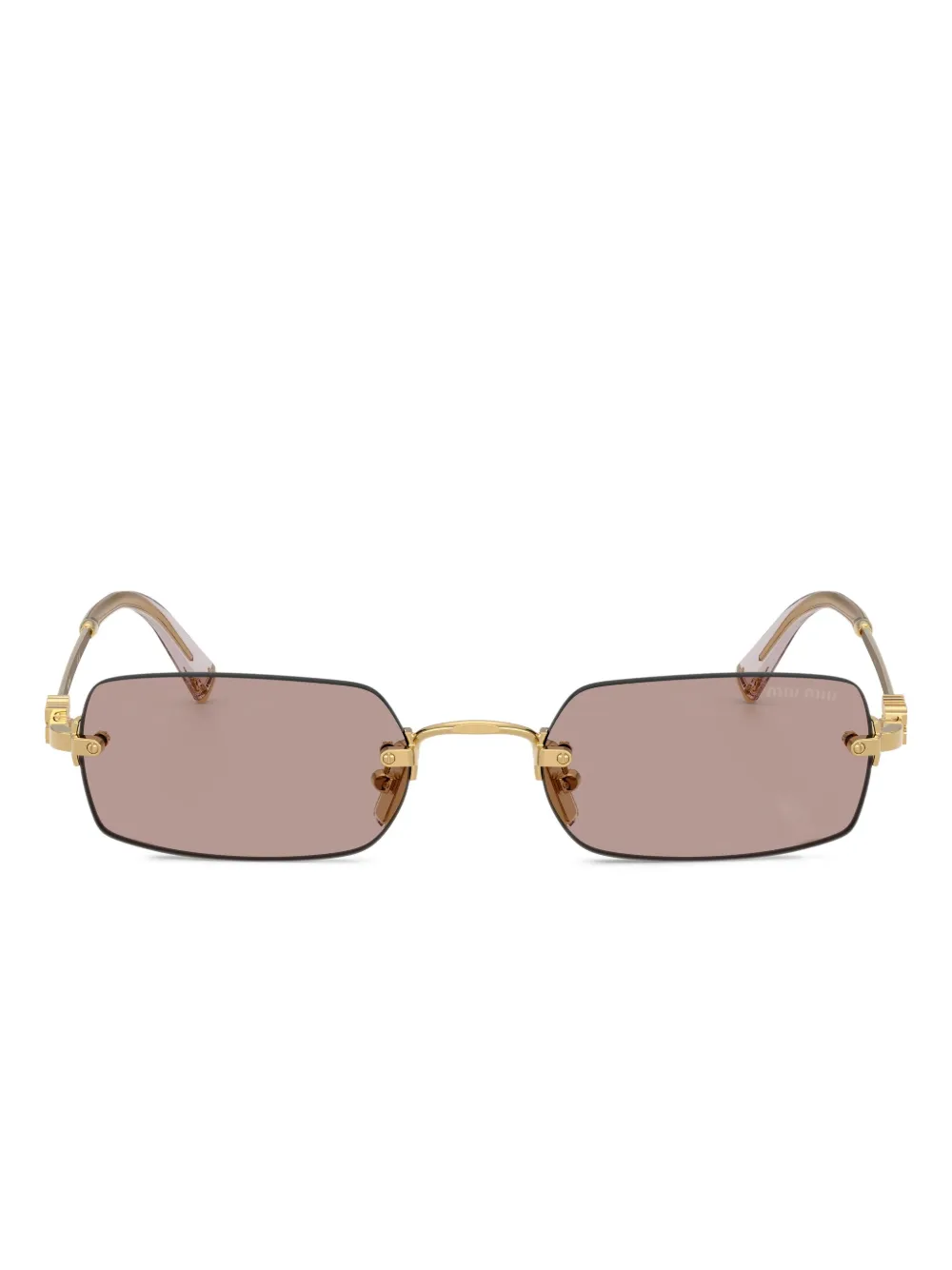 Miu Miu Eyewear rectangle-frame sunglasses | Gold | Image 1
