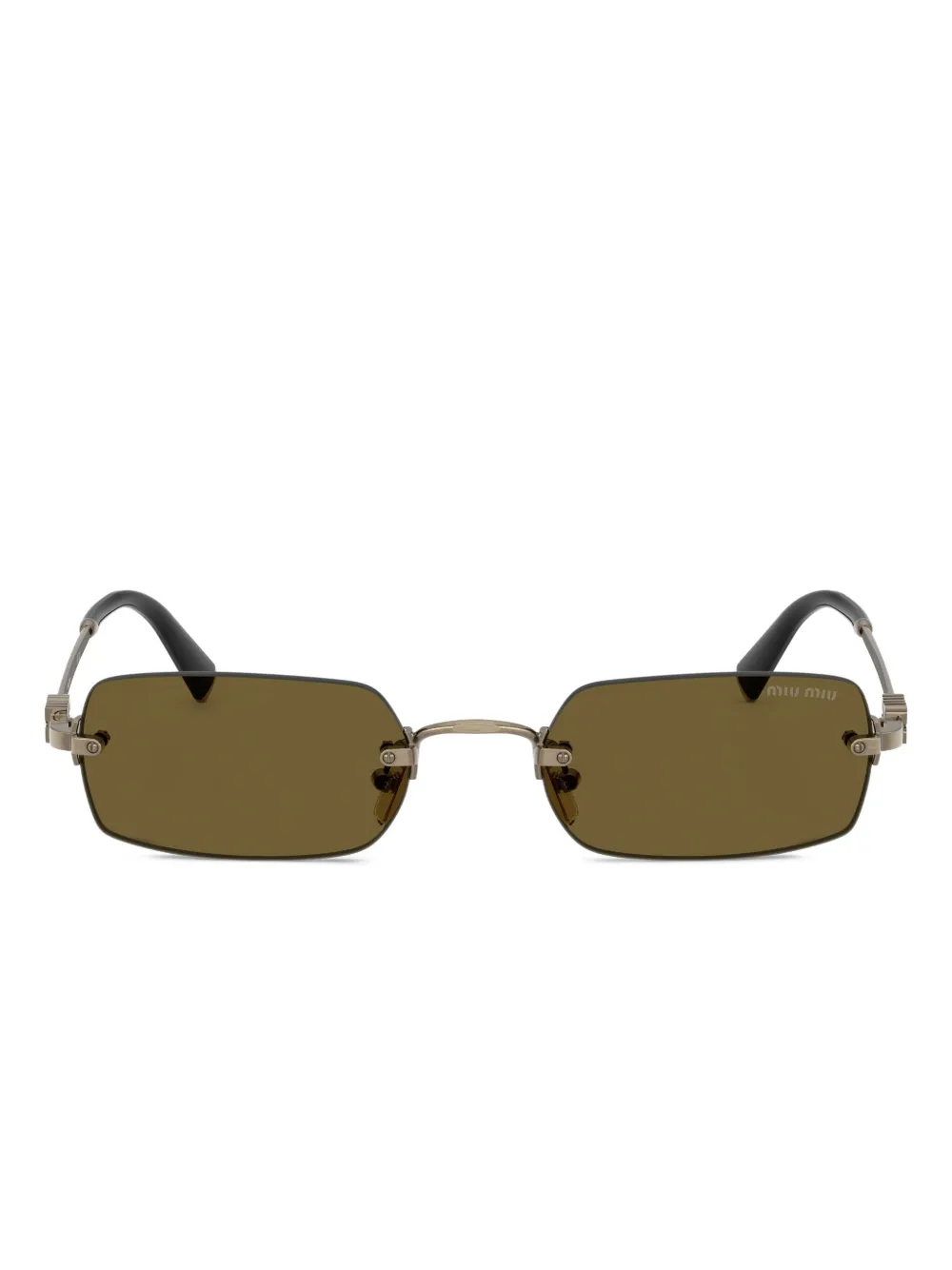 Miu Miu Eyewear rectangle-frame sunglasses | Black | Image 1