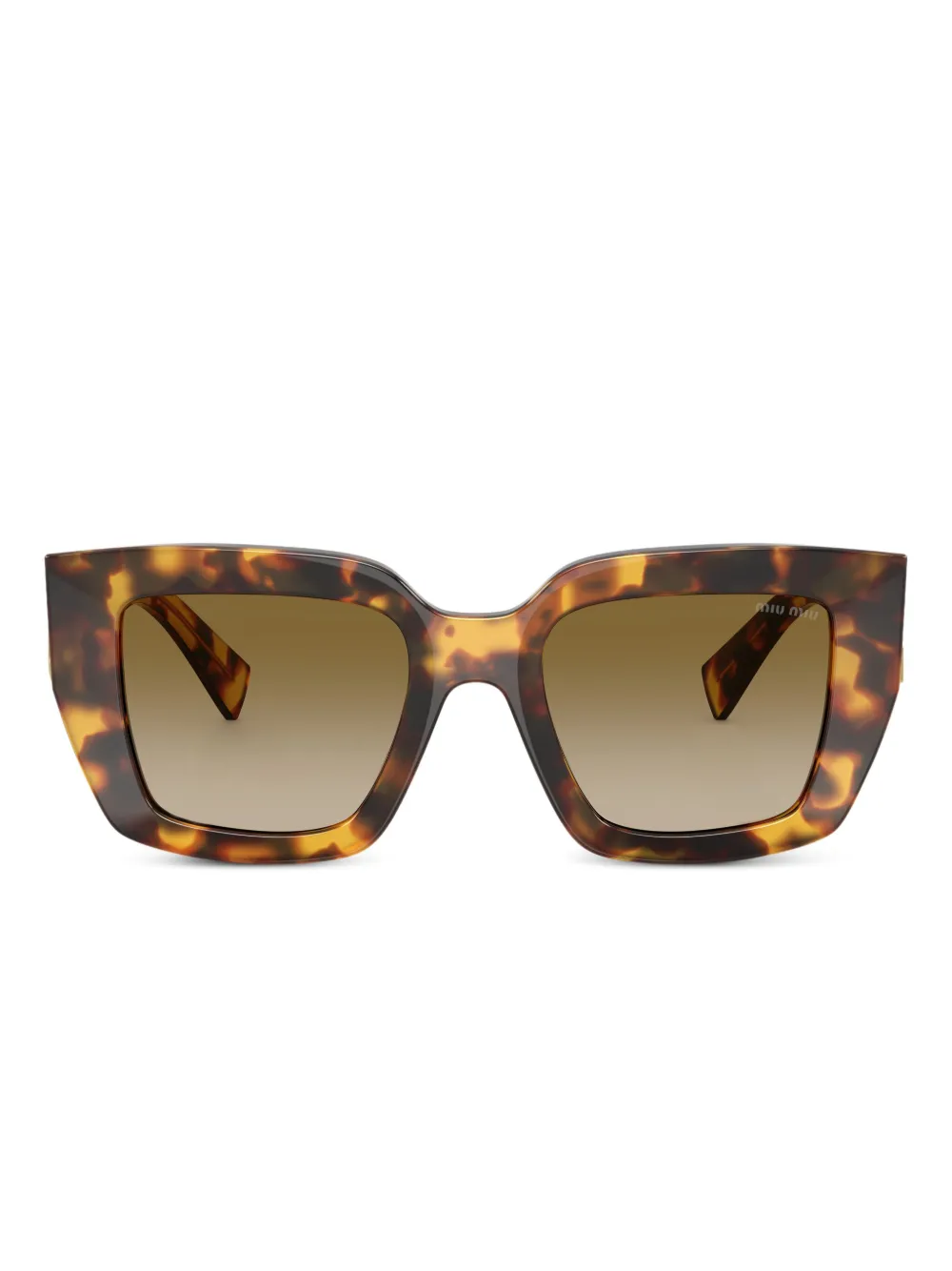 Miu Miu Sonnenbrille Mit Geometrischem Gestell In Brown
