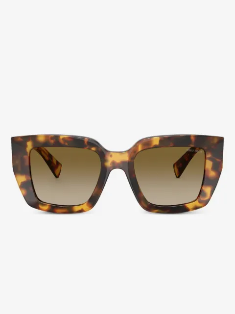 Miu Miu Eyewear logo-plaque square-frame sunglasses