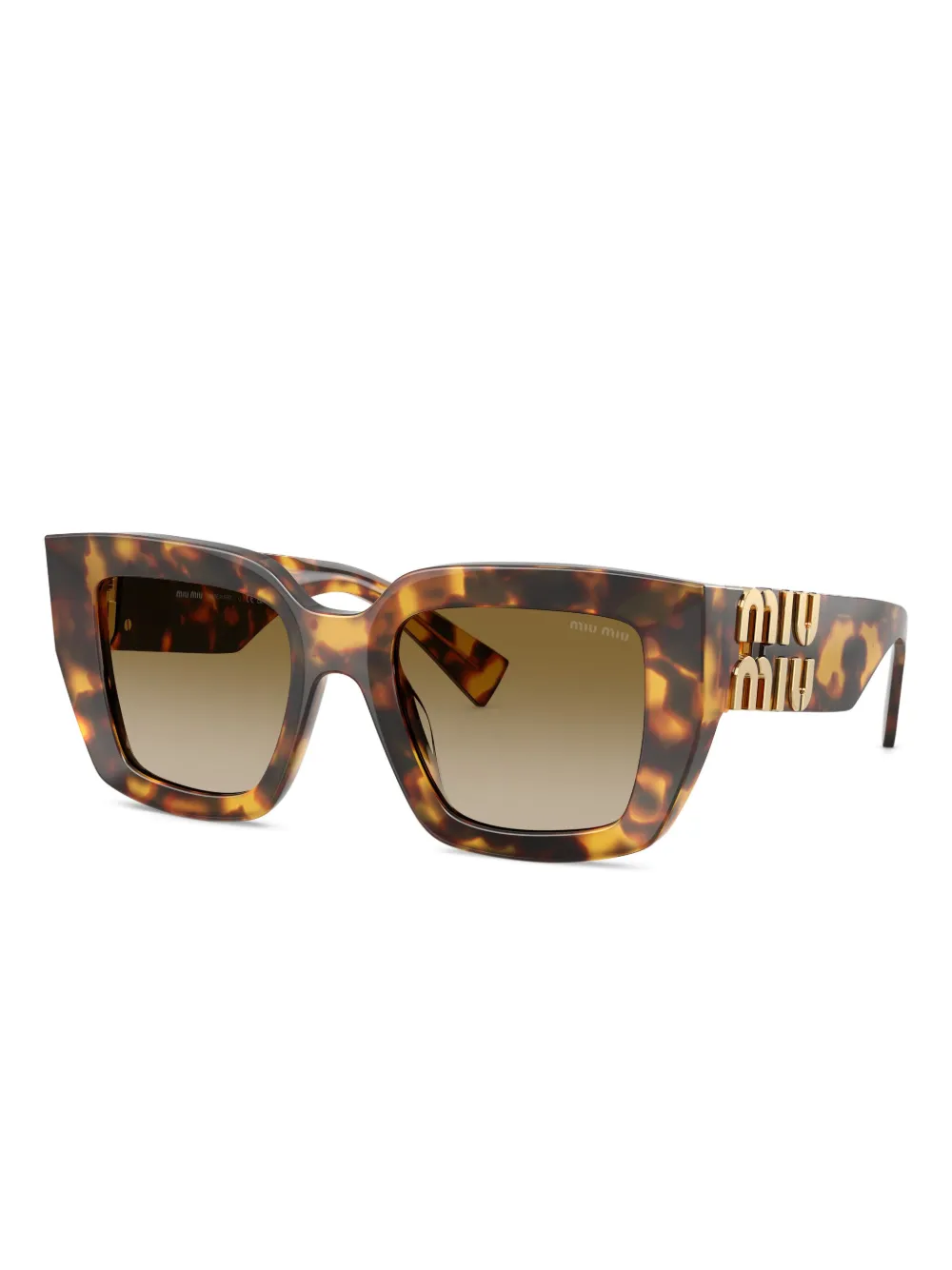 Miu Miu Eyewear Zonnebril met geometrisch montuur - Bruin