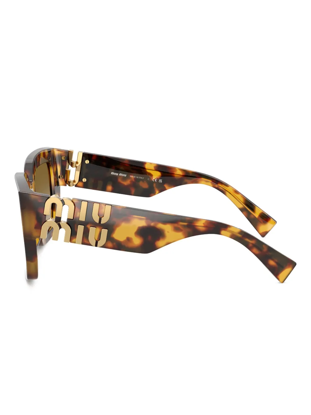 Miu Miu Sonnenbrille Mit Geometrischem Gestell In Brown