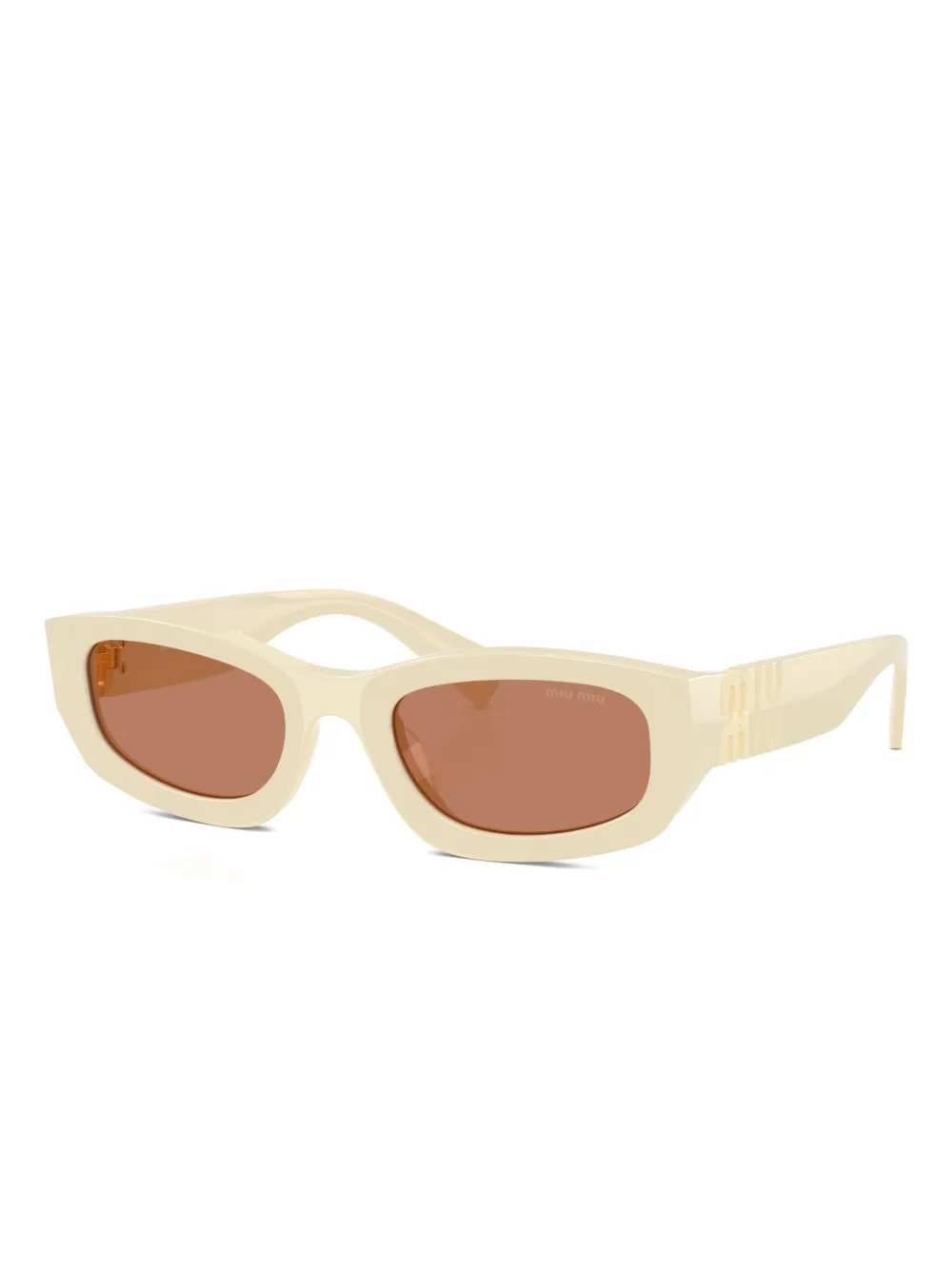 Miu Miu Eyewear Zonnebril met geometrisch montuur - Beige