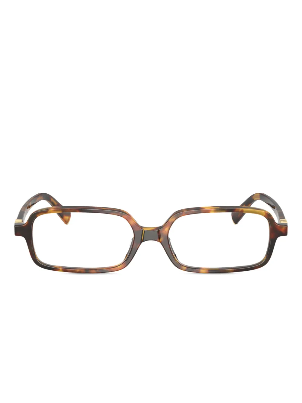 Miu Miu Eyewear Miu Regard rectangle-frame glasses | Brown | Image 1