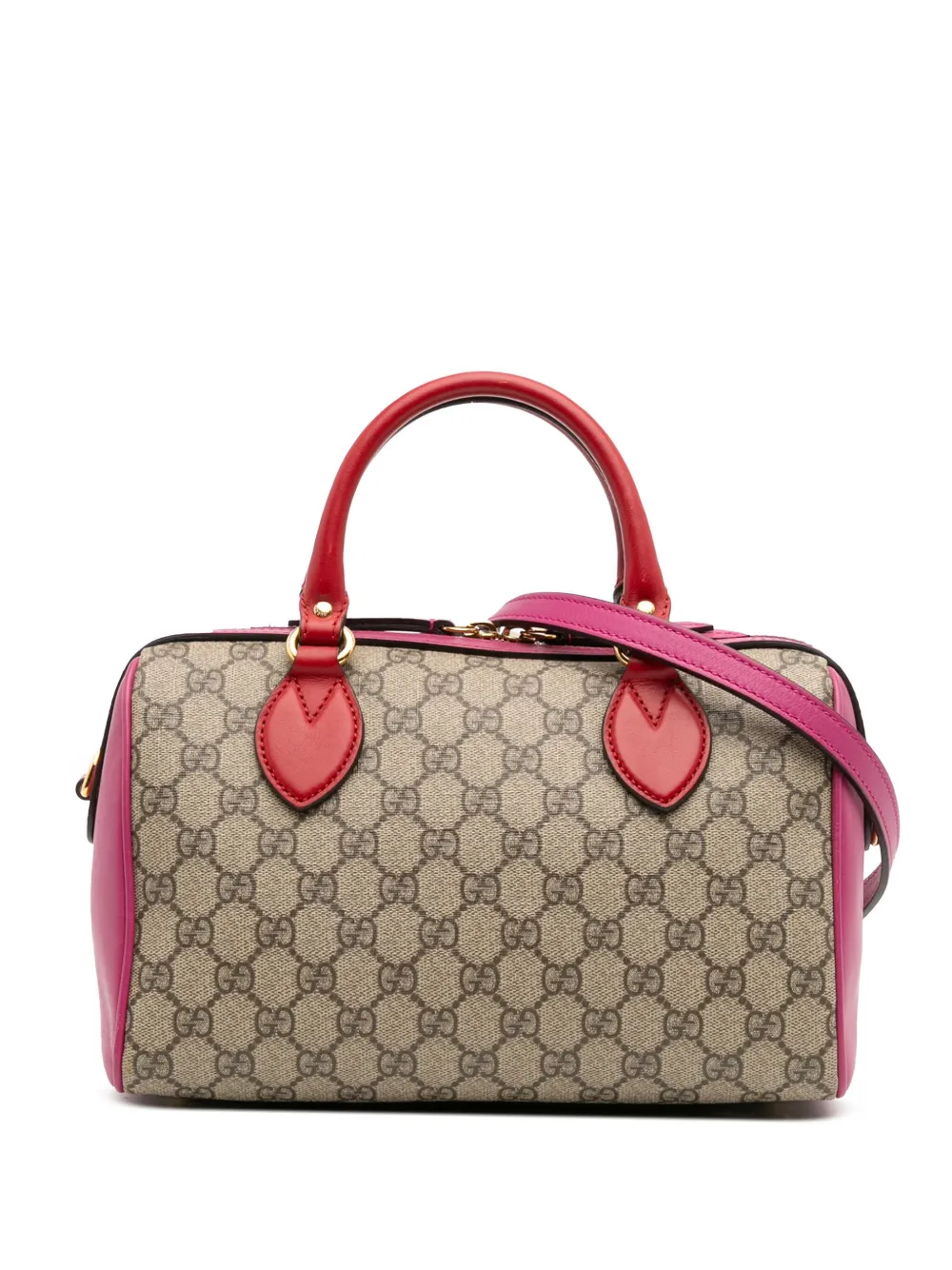 Gucci Pre-Owned 2016-2025 Small GG Supreme satchel - ブラウン Gucci Pre-Owned 2016-2025 Small GG Supreme satchel - ブラウン