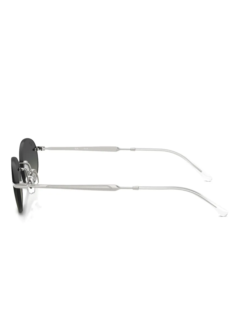 Ray-Ban Zonnebril met ovalen montuur Zilver