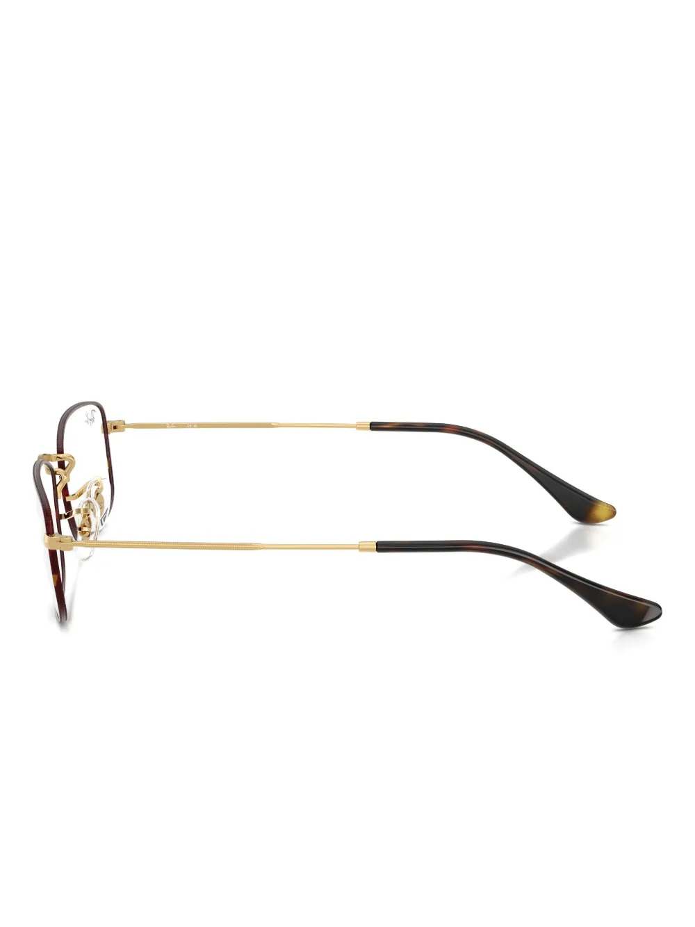 Ray Ban Rectangle-frame Glasses In Gold