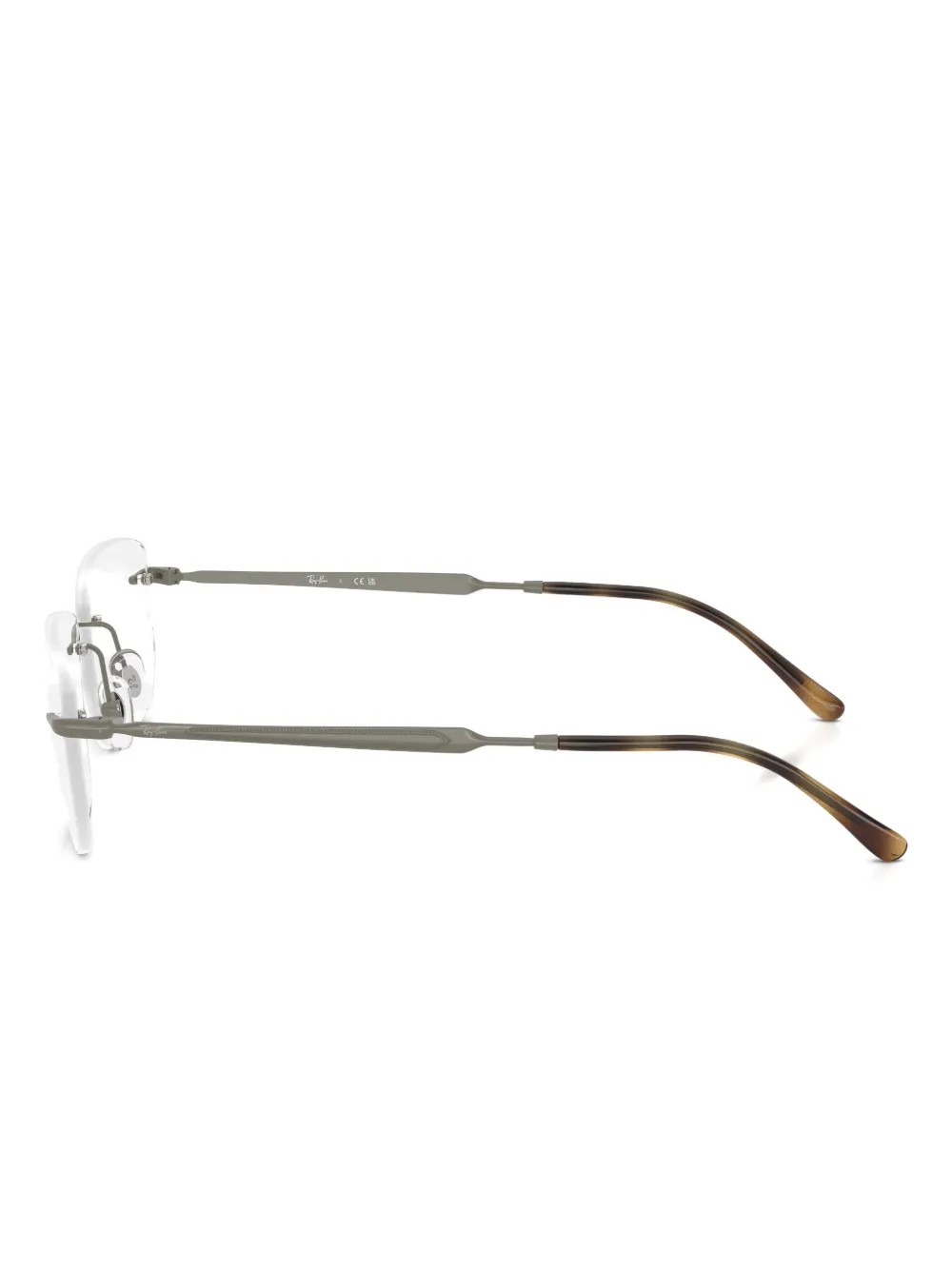 Ray Ban Rectangle-frame Glasses In Gray