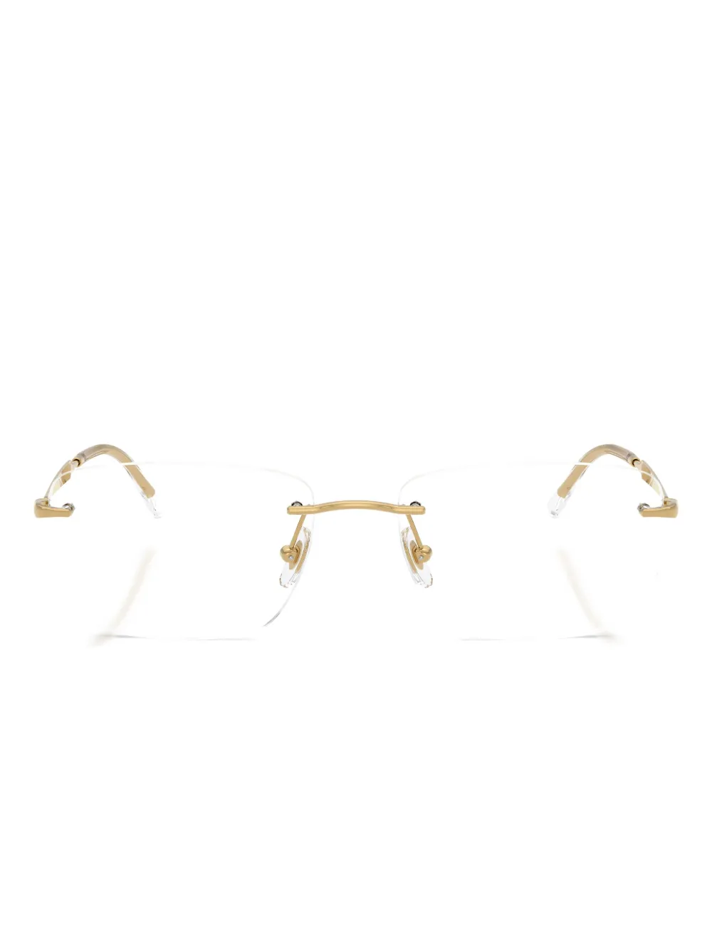 Ray Ban Rimless-frame Glasses In Brown