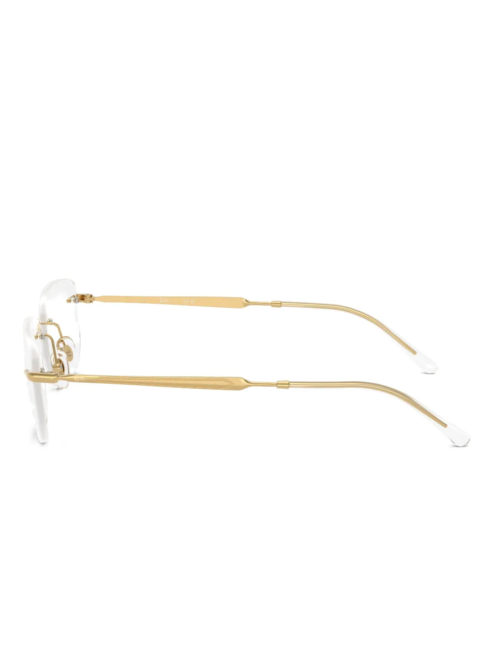 Ray Ban Rimless-frame Glasses In Brown