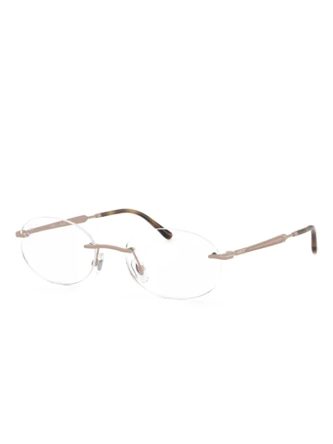 Ray-Ban rimless round-frame glasses