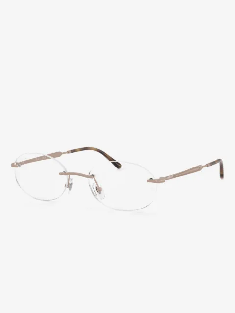 Ray-Ban rimless round-frame glasses