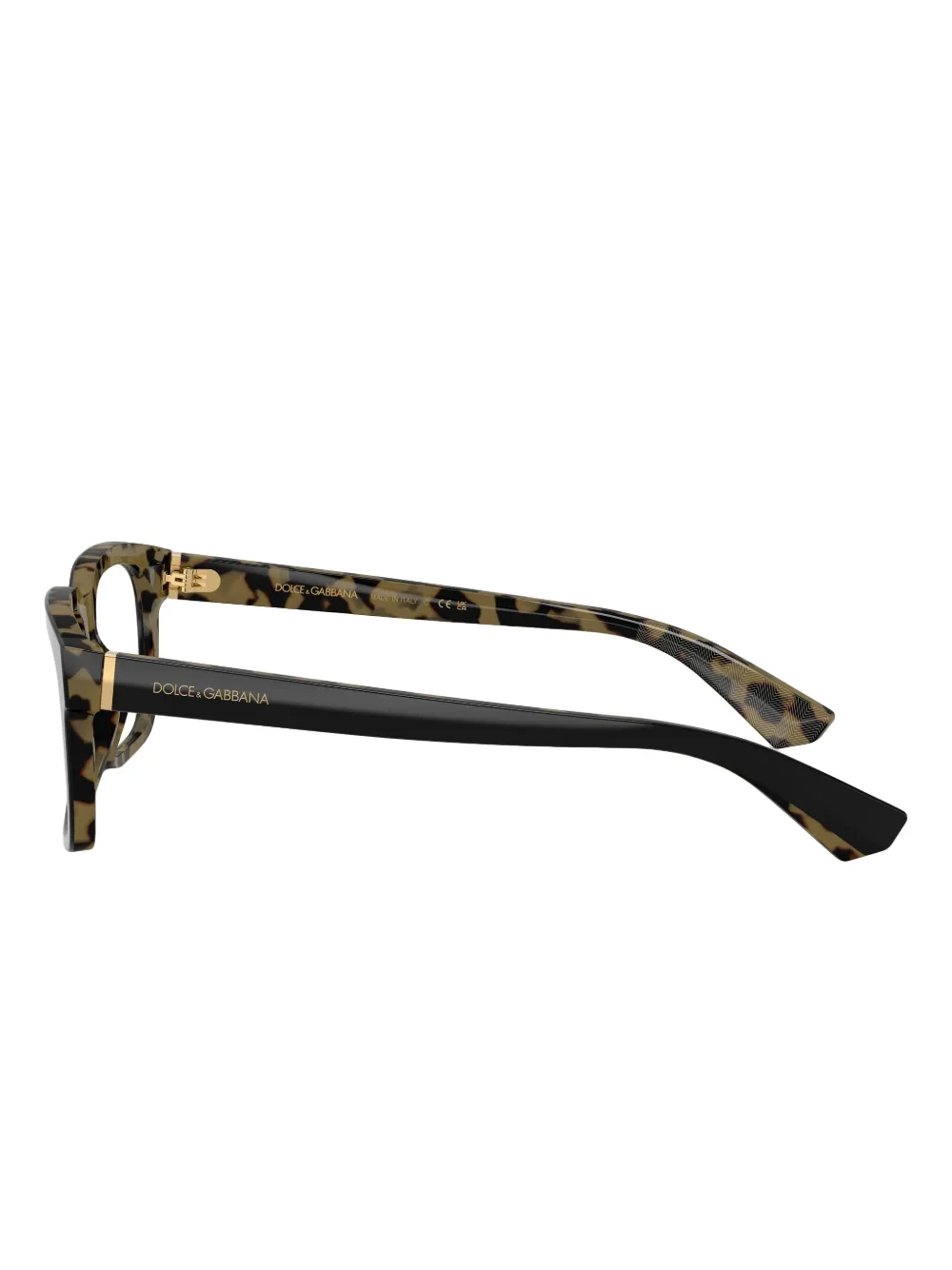 Dolce & Gabbana Eyewear Bril met vierkant montuur en luipaardprint Zwart