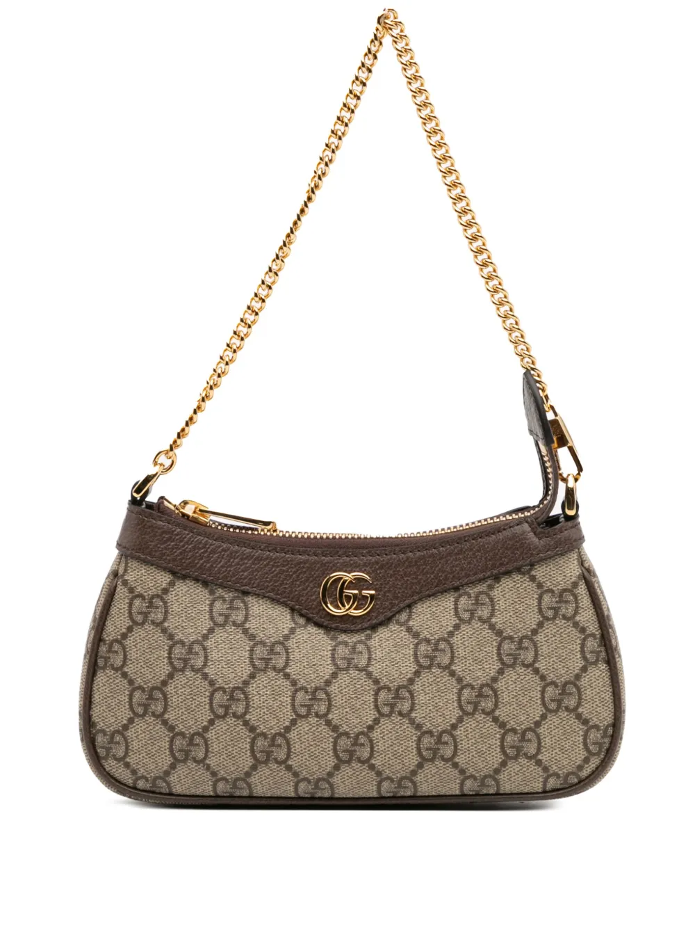 Gucci Pre-Owned 2016-2025 Small GG Supreme Ophidia shoulder bag - ブラウン Gucci Pre-Owned 2016-2025 Small GG Supreme Ophidia shoulder bag - ブラウン