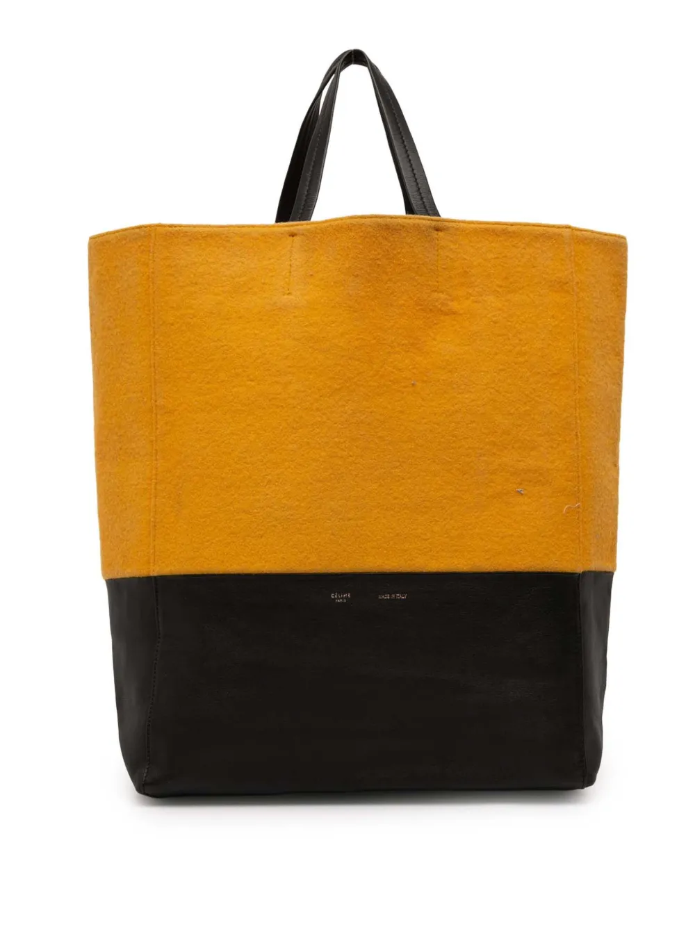 Celine Pre-Owned 2012 Small Bicolor Suede and Calfskin Vertical Cabas Celine Pre-Owned 2012 Small Bicolor Suede and Calfskin Vertical Cabas