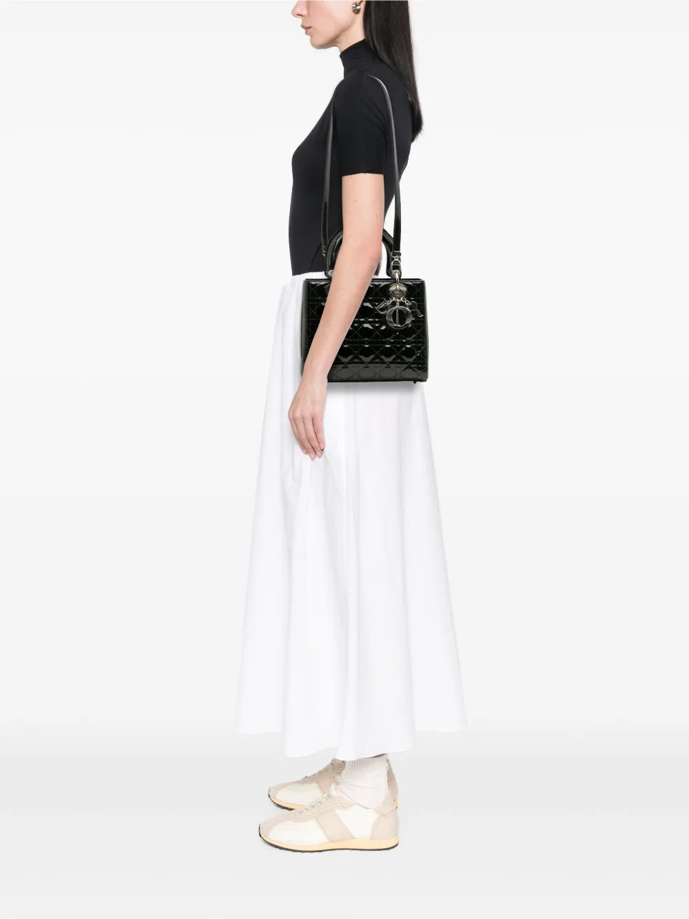 Christian Dior Pre-Owned 2010 Medium Patent Cannage Lady Dior satchel | Pre-Owned | Image 2