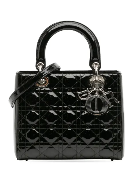 Christian Dior Pre-Owned 2010 Medium Patent Cannage Lady Dior satchel