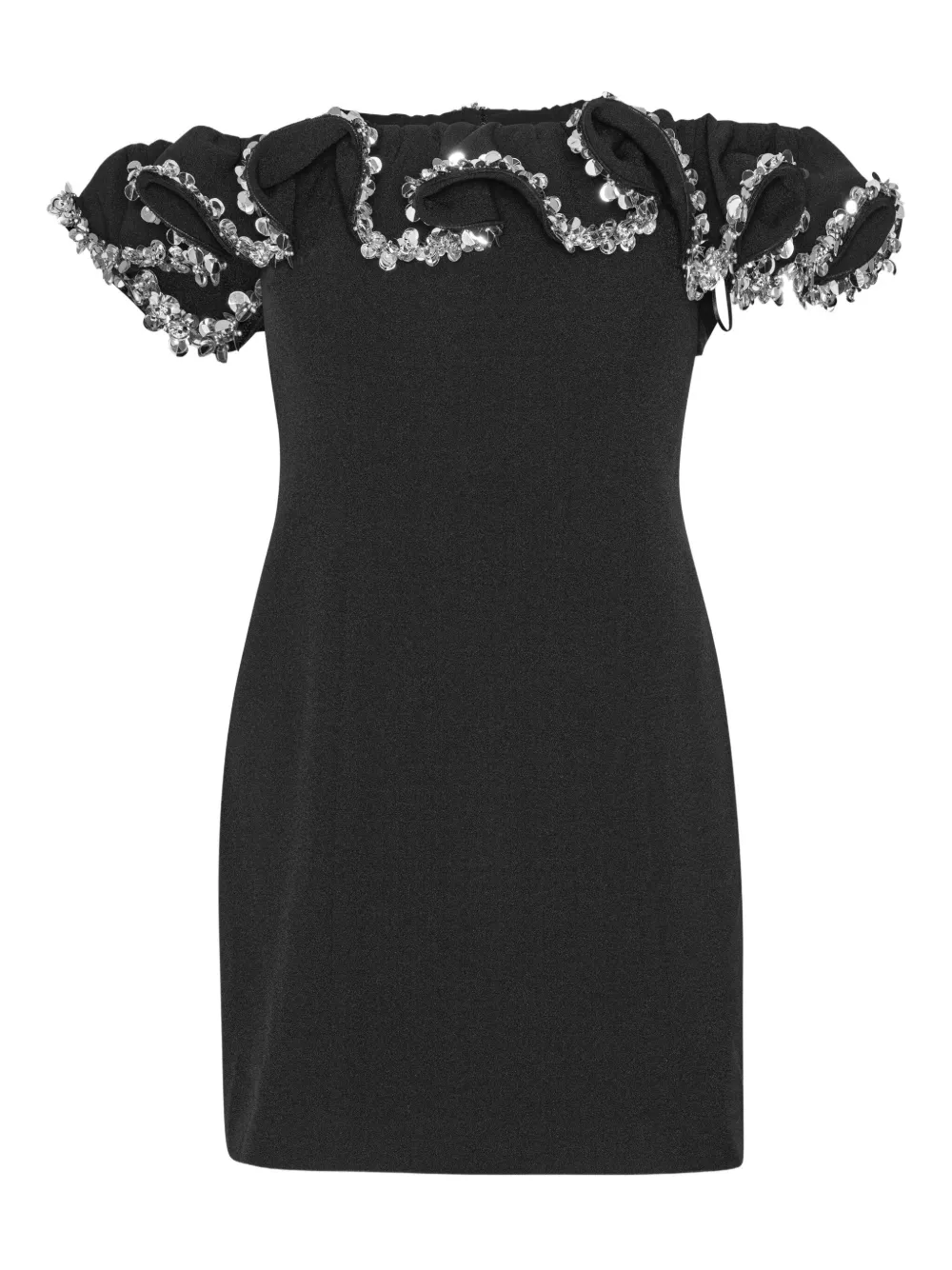 ROTATE BIRGER CHRISTENSEN robe courte à volants | noir | Image 1