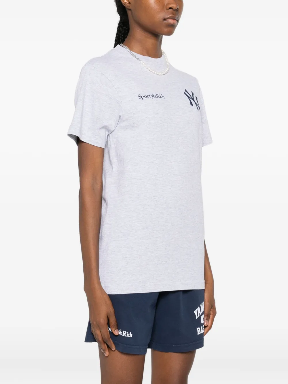 Sporty And Rich New York Yankees T-shirt In Gray