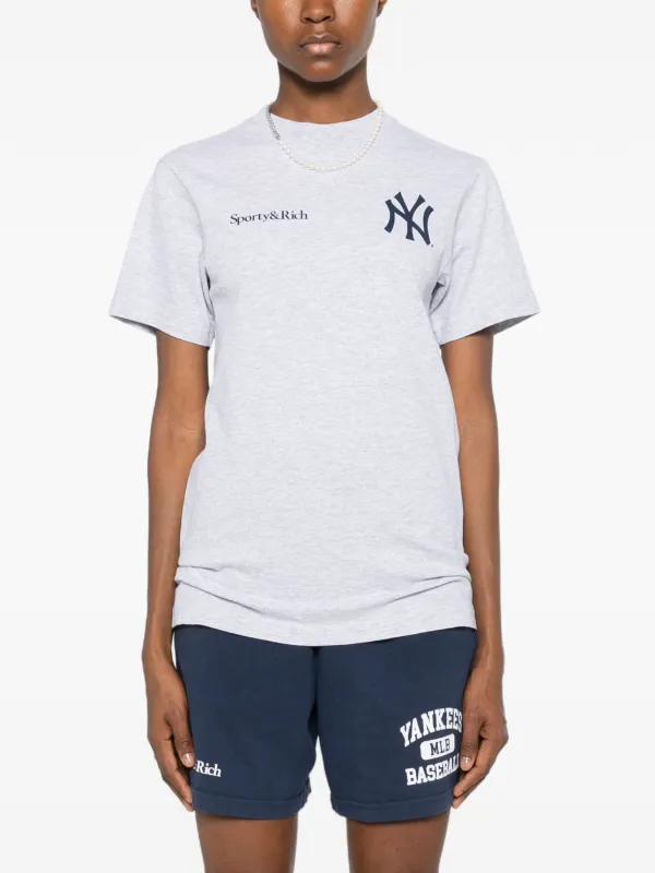 Sporty &amp; Rich×NY Yankee ベースボールTシャツ Sporty & Rich - SPORTY & RICH X YANKEES CHAMPIONS T-SHIRT WHITE