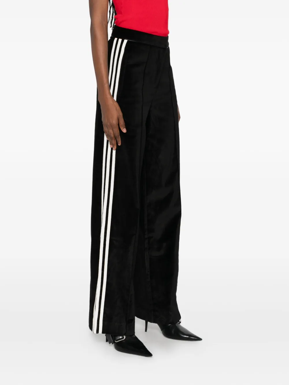 Adidas Originals Stripe-detailing Track Pants In Black