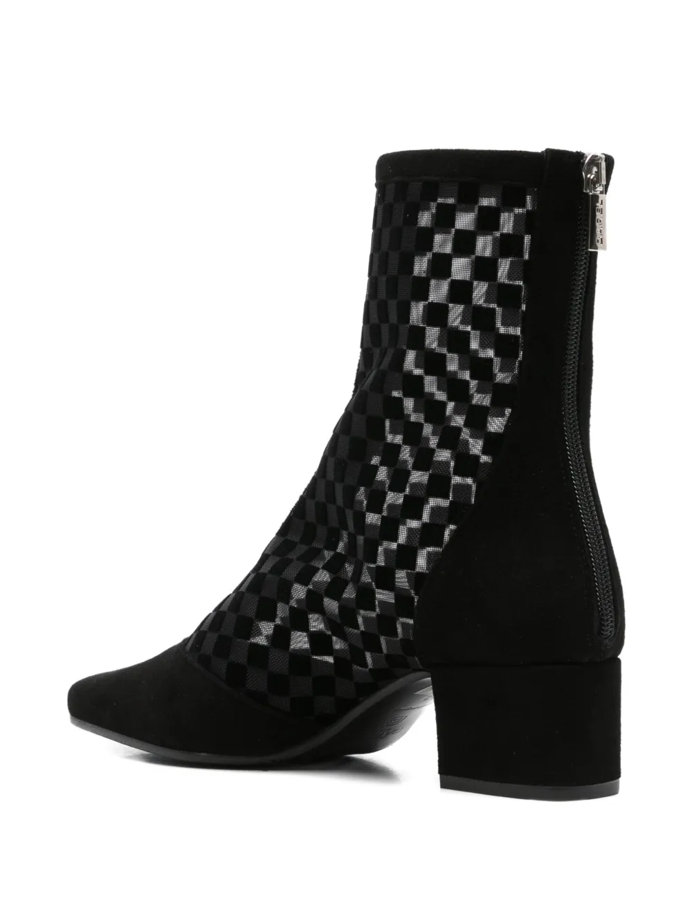 Carel Paris checkered ankle boots Zwart