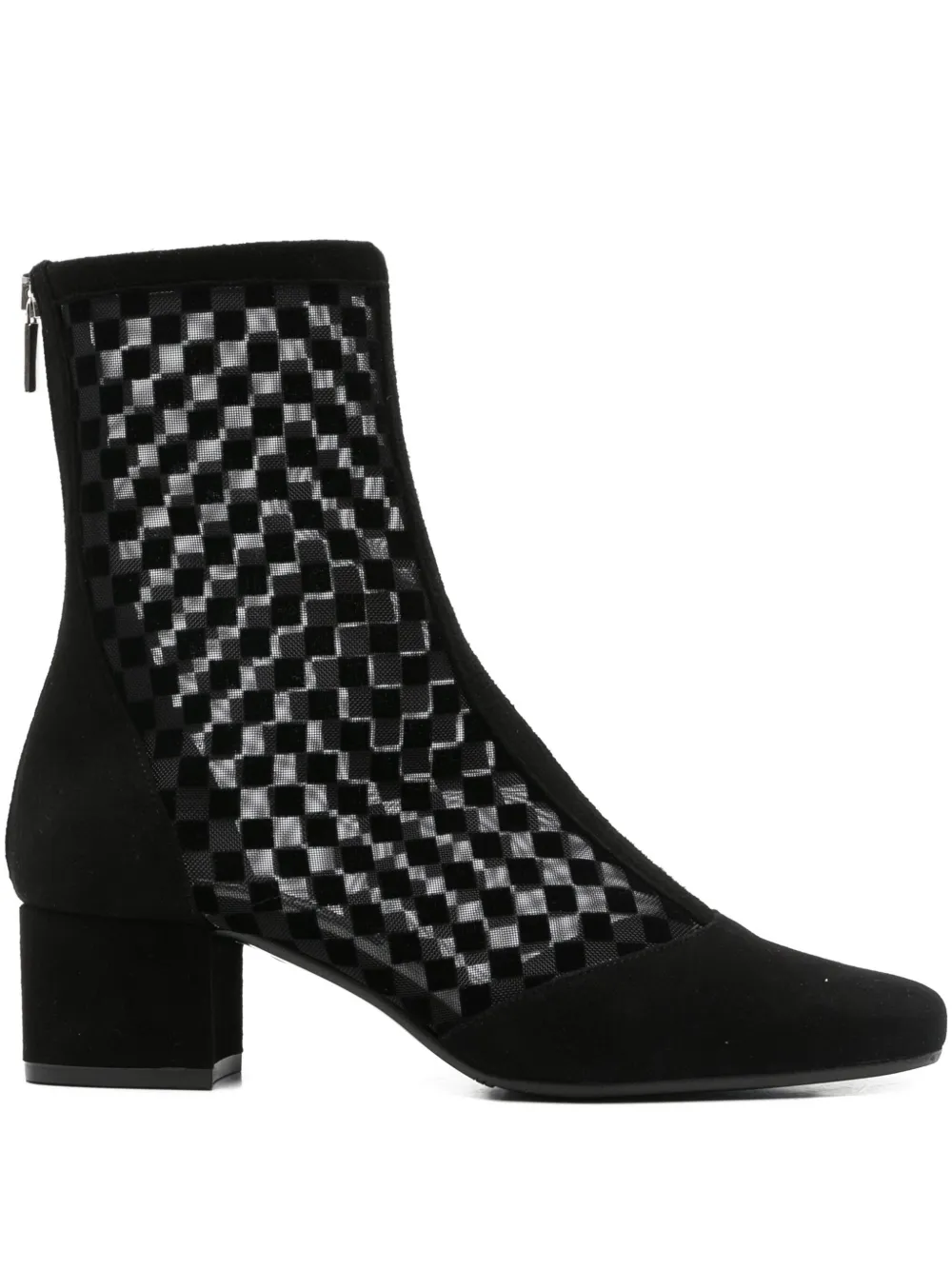 Carel Paris checkered ankle boots Zwart