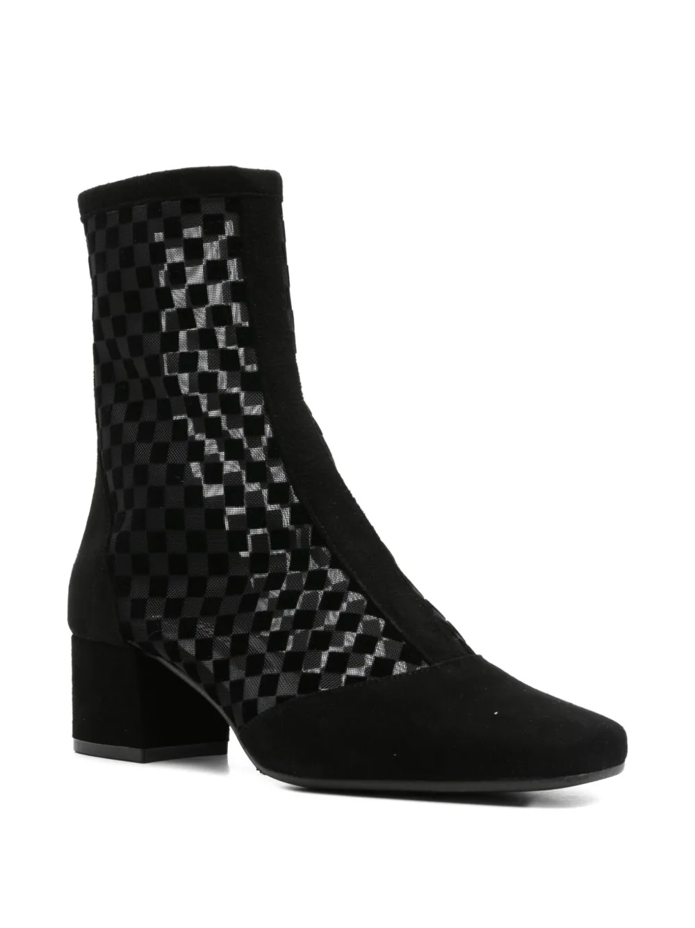 Carel Paris checkered ankle boots Zwart