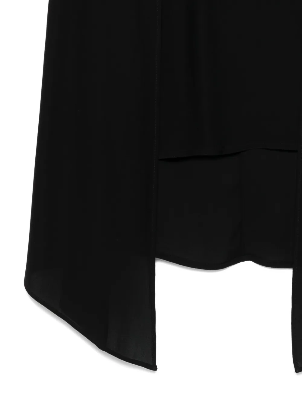 Plan C Georgette blouse met capemouwen Zwart