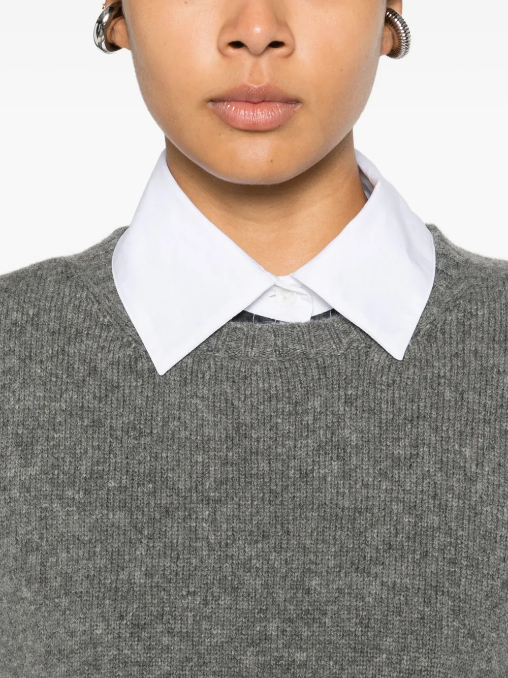 Plan C Crewneck Top In Gray