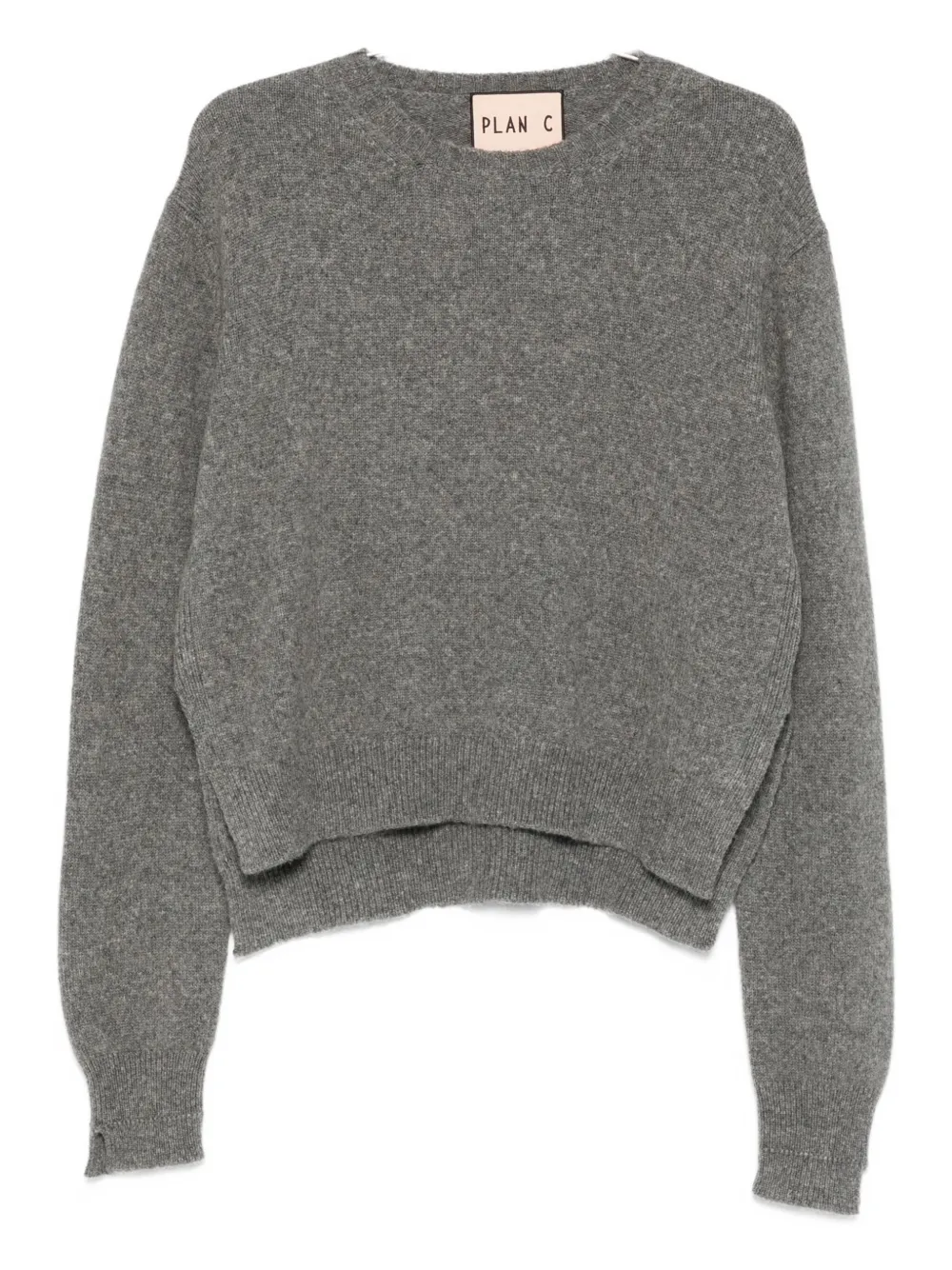 Plan C Crewneck Top In Gray