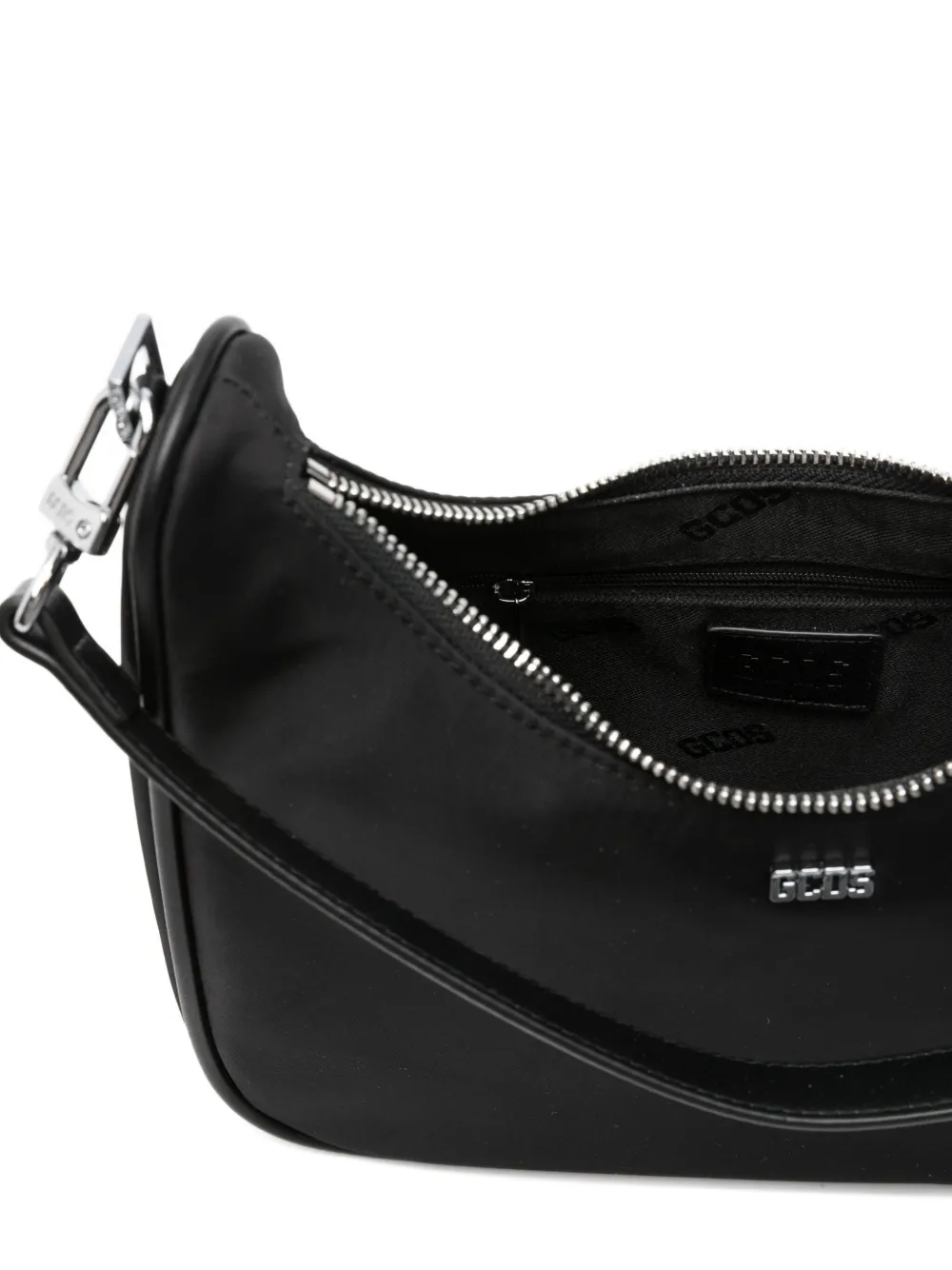 Gcds Logo Plaque Shoulder Bag In Black