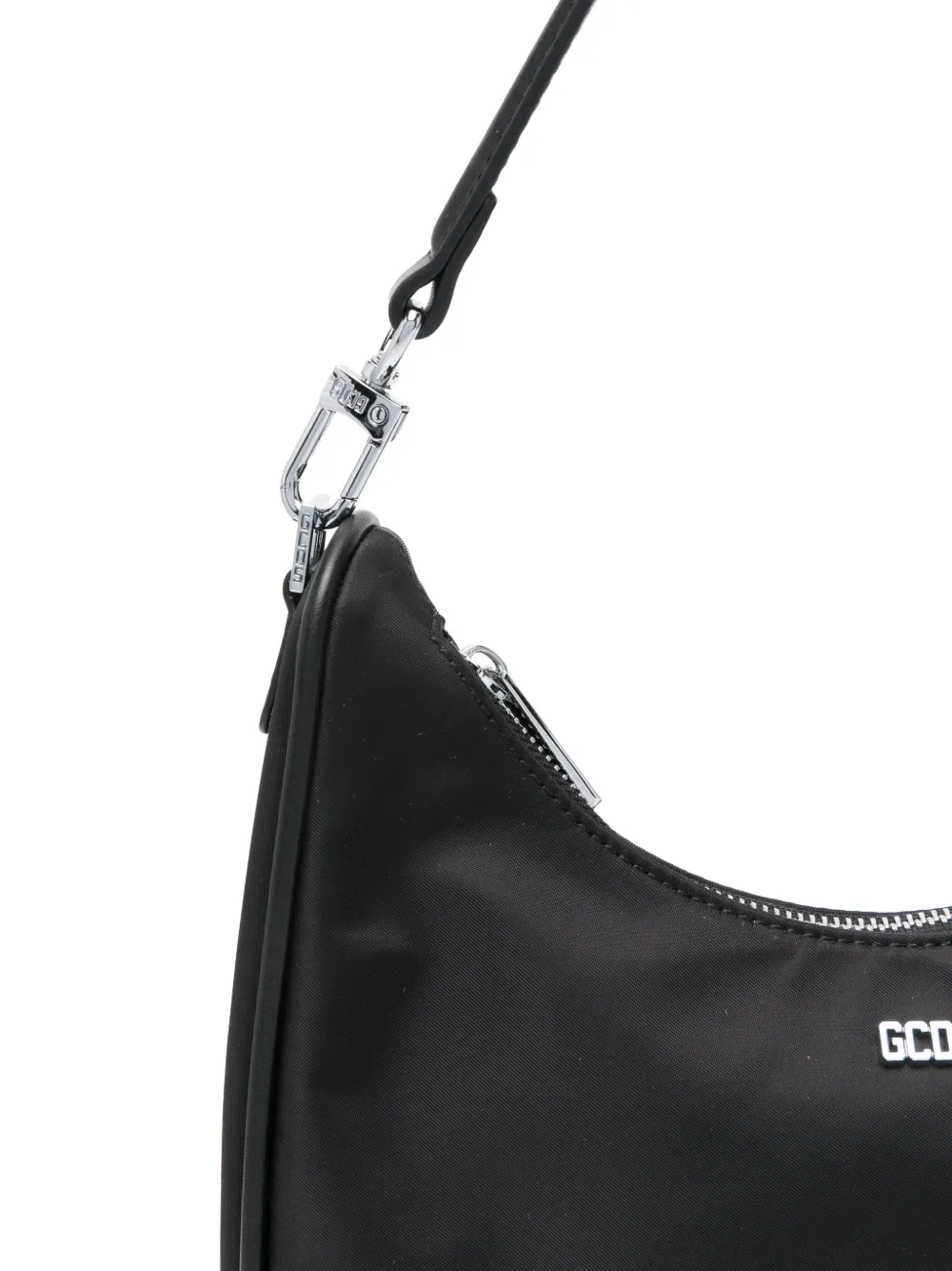 Gcds Logo Plaque Shoulder Bag In Black